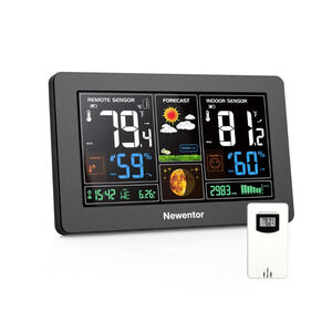 Newentor Q7 Wireless Indoor/Outdoor Weather Station Sensor Barometer Clock New